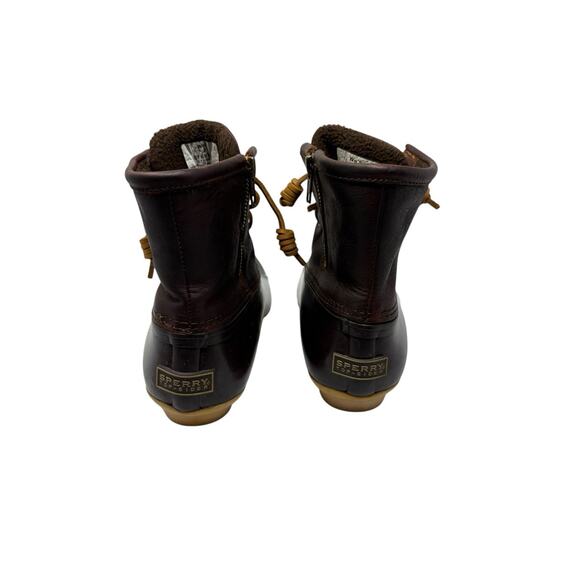 Sperry Top-Sider Brown Leather Rubber Salt Water Insulated Duck Boot Women's 7 - Picture 4 of 7